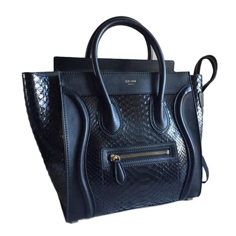 Python handbag Celine Black in Python 